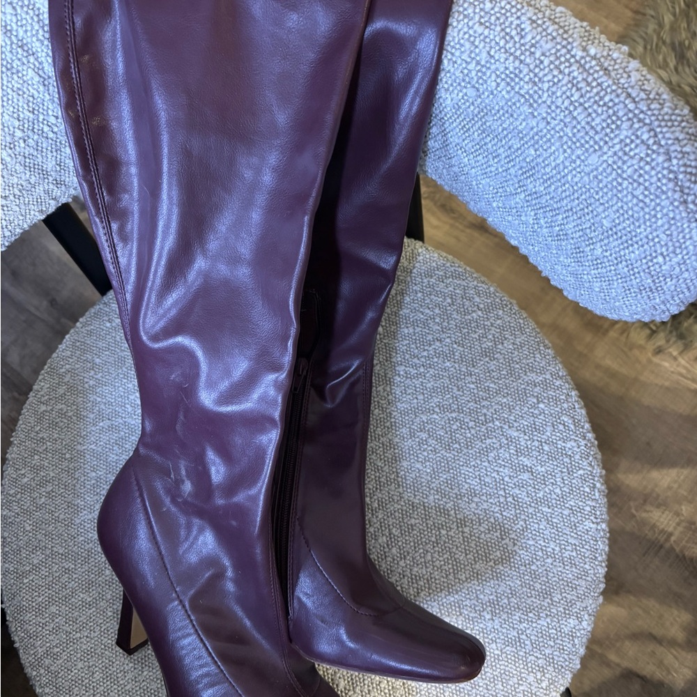 Steve Madden Over the Knee Burgundy Boots